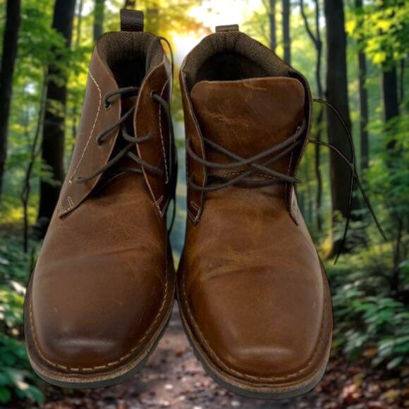 Men\'s Size 10.5 CROWN VINTAGE Renton Tan Brown Leather Chukka Boots main image 9